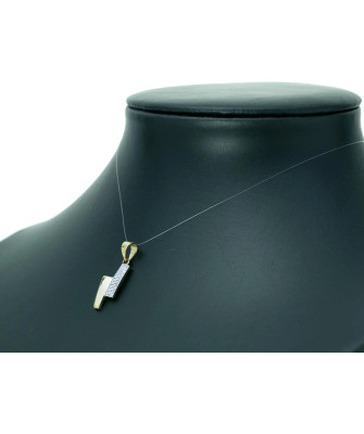 Gold pendant with Zirconia Pendant