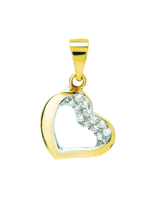 Gold pendant with Zirconia HEART