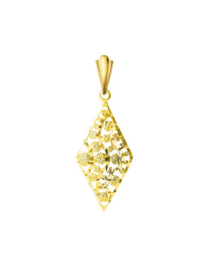 Gold pendant cut FILIGREE RHOMBUS