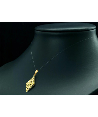 Gold pendant cut FILIGREE RHOMBUS