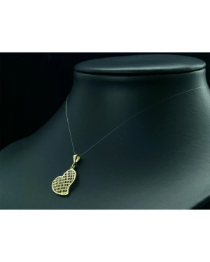 8K Gold Cut-Out Heart Pendant