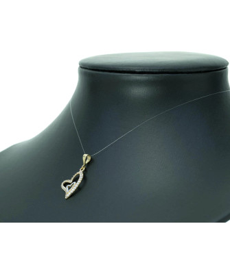 Gold pendant Zirconia Heart