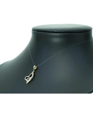 Gold pendant Zirconia Heart