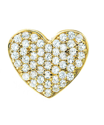 Gold pendant 3D INFINITY HEART