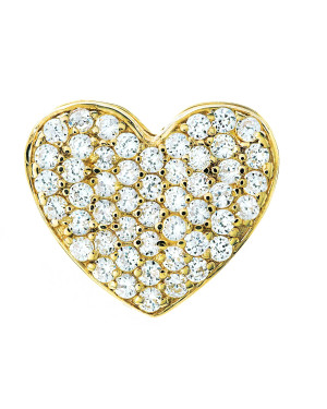 Gold pendant 3D INFINITY HEART