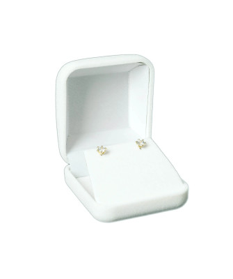 Delicate gold earrings with zirconia 8k