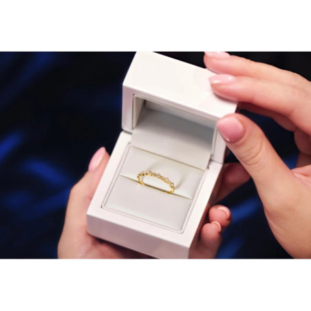 Delicate ring with stones 333 ER.0014| GoldJewellery