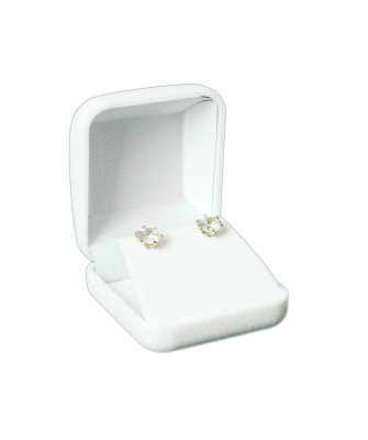 Gold earrings large cubic zirconia stone