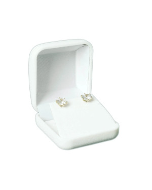 Gold earrings large cubic zirconia stone