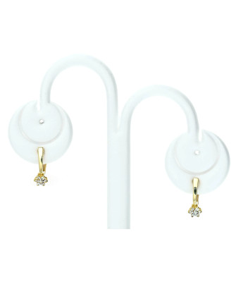 Gold earrings delicate flower