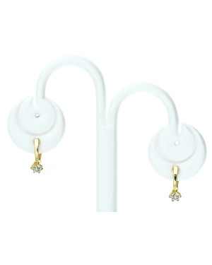 Gold earrings delicate flower