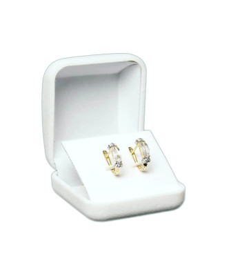 Golden earrings large stone