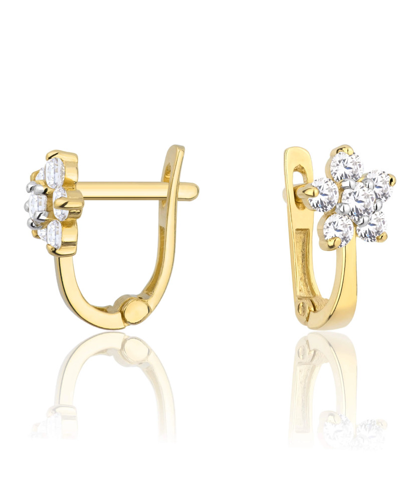 Gold earrings with stars