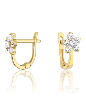 Gold earrings with stars