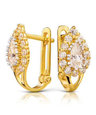 Gold zirconia earrings 8k