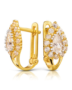 Gold zirconia earrings 8k
