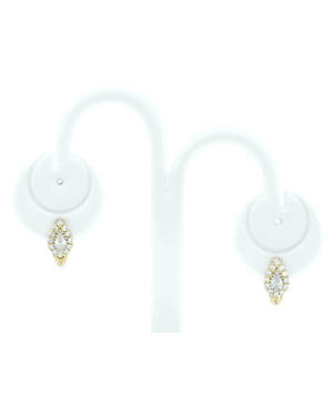 Gold zirconia earrings 8k