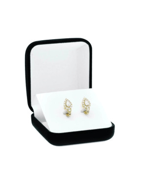 Gold zirconia earrings 8k