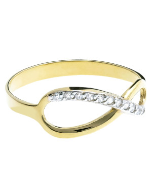 Infinity ring white zircons 8k