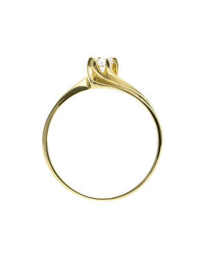 8k gold engagement ring with white stone