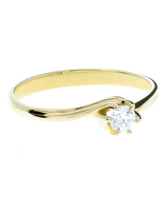 8k gold engagement ring with white stone