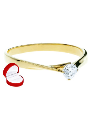 Delicate classic engagement ring cubic zirconia