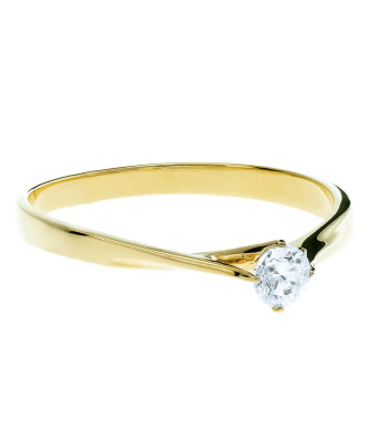 Delicate classic engagement ring cubic zirconia