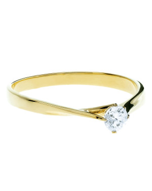 Delicate classic engagement ring cubic zirconia