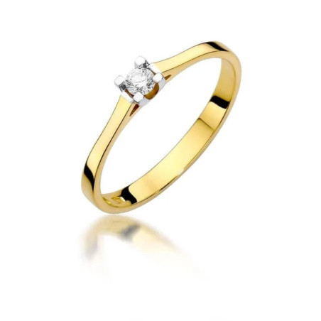 Gold ring with diamond EY-407 0.09ct | GoldJewellery
