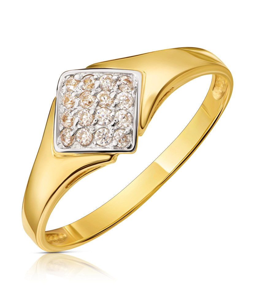 Ring with a square stone 8k