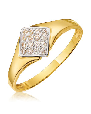 Ring with a square stone 8k