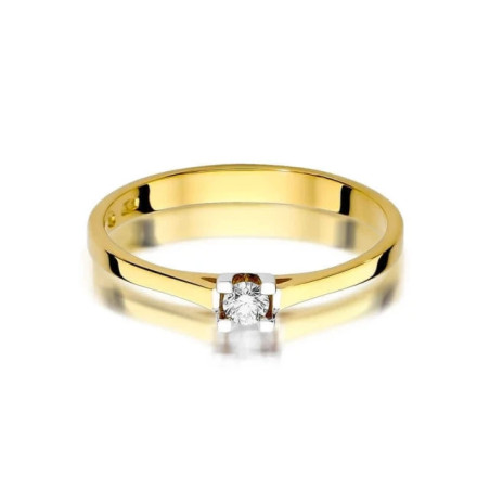 Gold ring with diamond EY-407 0.09ct | GoldJewellery