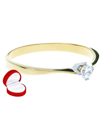 Delicate classic engagement ring cubic zirconia