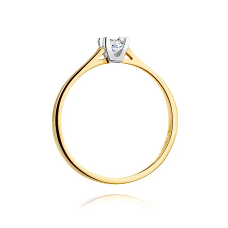 Gold ring with diamond EY-407 0.09ct | GoldJewellery