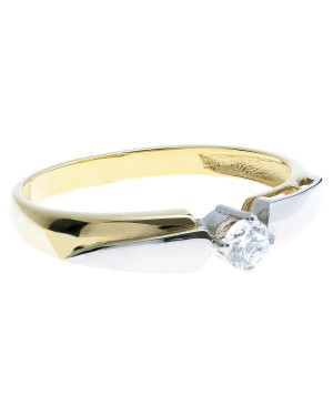 Gold ring with zirconia 8k