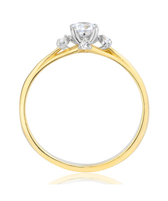 Delicate engagement ring cubic zirconia 8k
