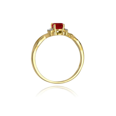Gold ring with diamond EY-19 ruby ​​| GoldJewellery