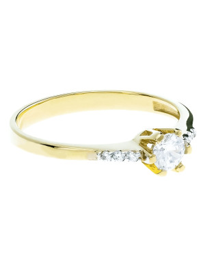 Engagement ring with white stones 8k classic