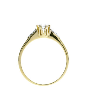 Engagement ring with white stones 8k classic