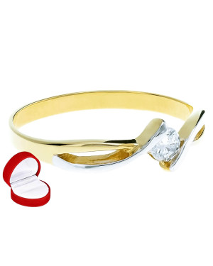 Engagement ring 8k modern style white stone