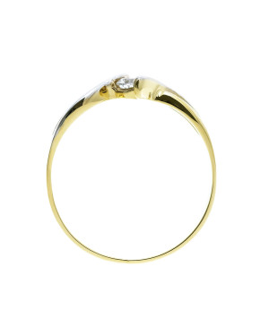 Engagement ring 8k modern style white stone