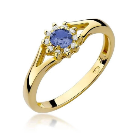 Gold ring with diamond EY-185 tanzanite | GoldJewellery