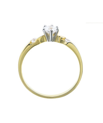 Delicate ring with cubic zirconia 8k