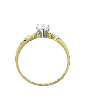 Delicate ring with cubic zirconia 8k