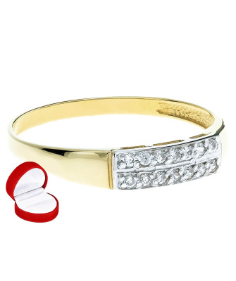 Ring with cubic zirconia 8k