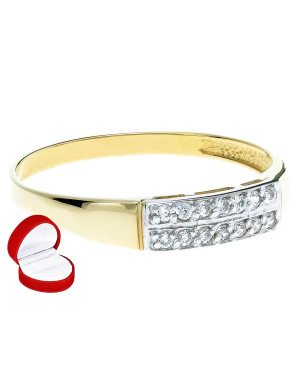Ring with cubic zirconia 8k