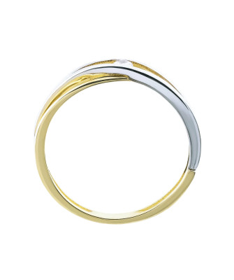 Ring stone cubic zirconia intertwined pattern 8k