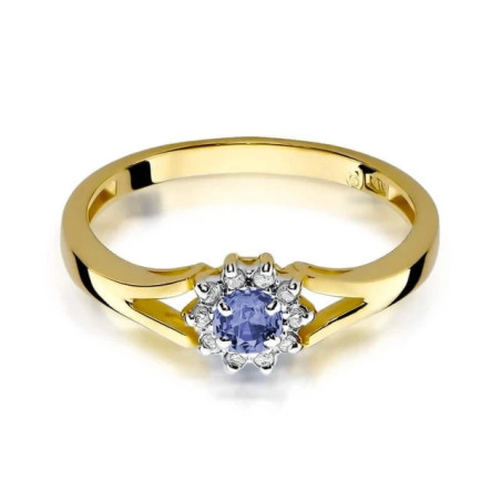 Gold ring with diamond EY-185 tanzanite | GoldJewellery