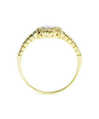 Engagement ring 8k white stones classic