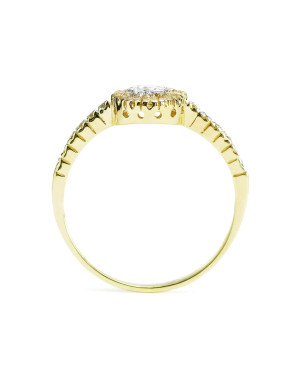 Engagement ring 8k white stones classic